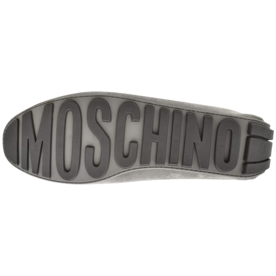 Moschino Suede Driver Shoes Grey